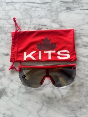 Unisex KITS Pace sunglasses Canadian themed in Red